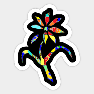 flowers 23 flower scribble art Sticker